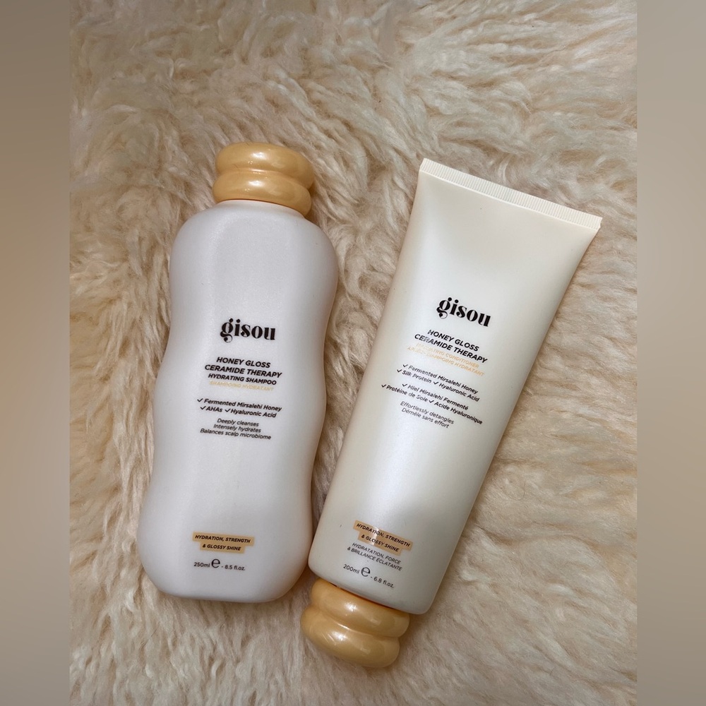 NWT Gisou Honet Gloss Ceramide Therapy Hydrating Shampoo and Conditioner Set